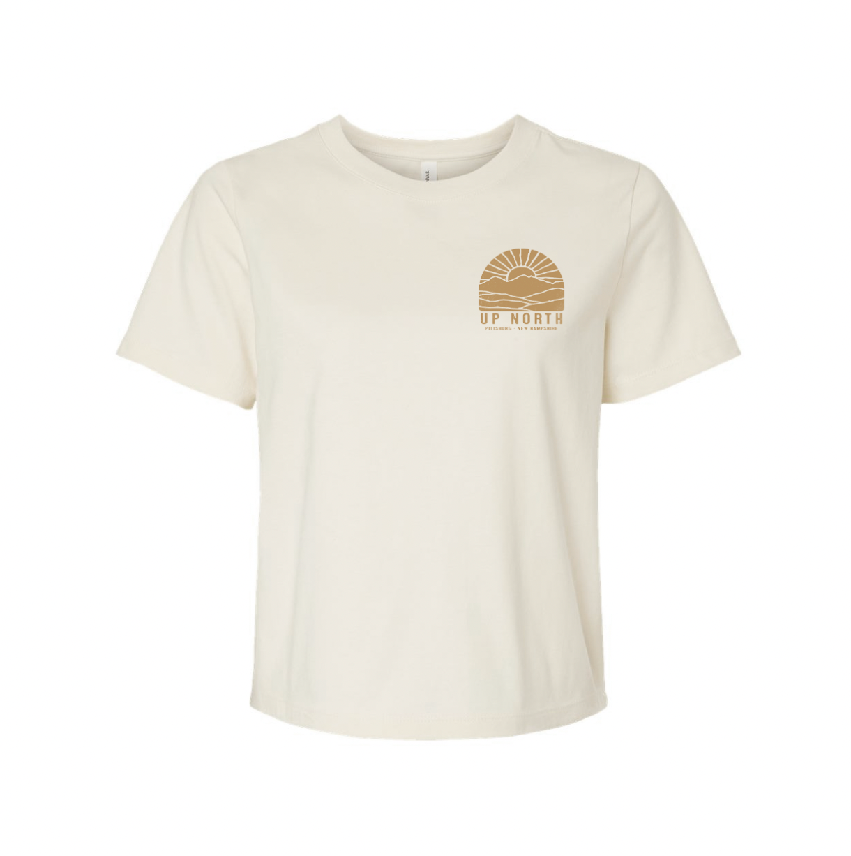 Ladies - Beige Logo Boxy Tee - Cream
