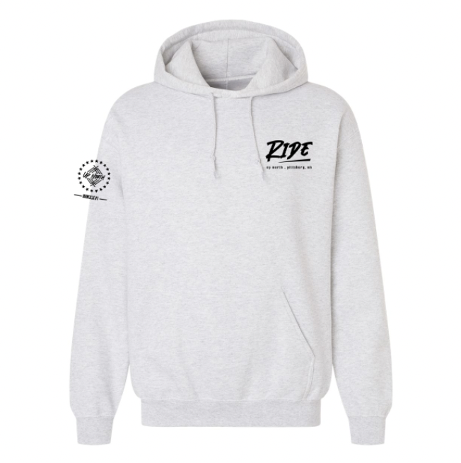 Unisex Light Grey “RIDE” Up North Hoodie