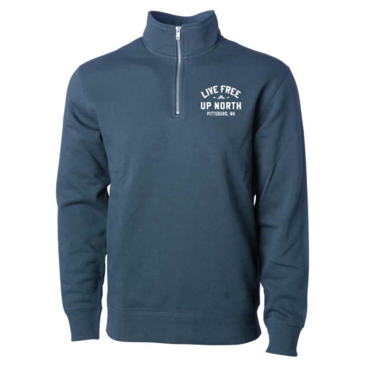 Live Free Quarter-Zip Pullover - Slate Blue