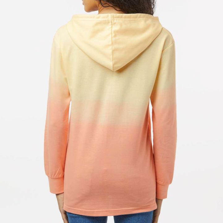 Women's Ombré Hooded Pullover - Sunrise