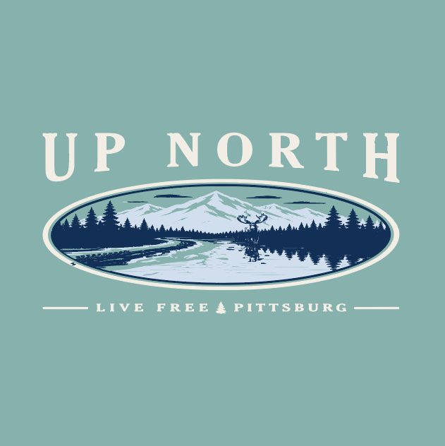 Vintage Up North Lake Life Crewneck - Teal