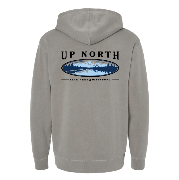Vintage Up North Lake Life Hoodie - Cement