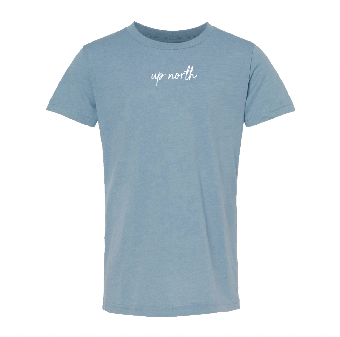 Up North Script YOUTH Tee - Teal Blue