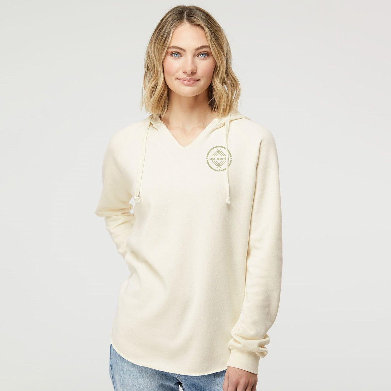 Favorite Places Ladies V-Hoodie - Cream