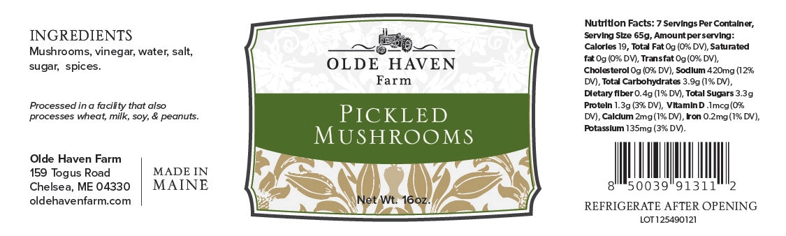 Pickled Mushrooms 16 oz