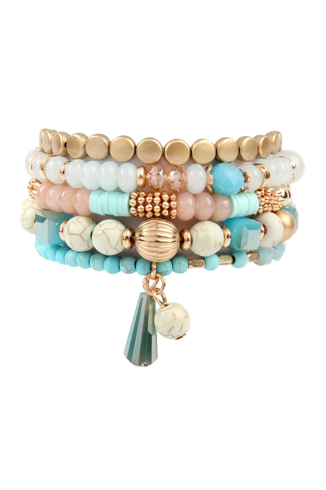MULTIBEADS STRETCH BRACELET: NAVY / ONE