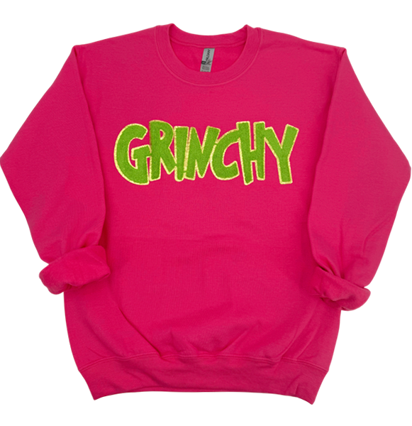 Grinchy Sweatshirt - Hot Pink
