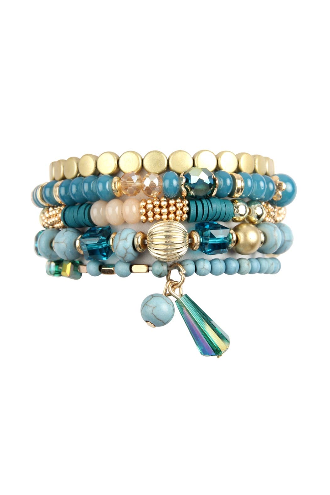 MULTIBEADS STRETCH BRACELET: NAVY / ONE