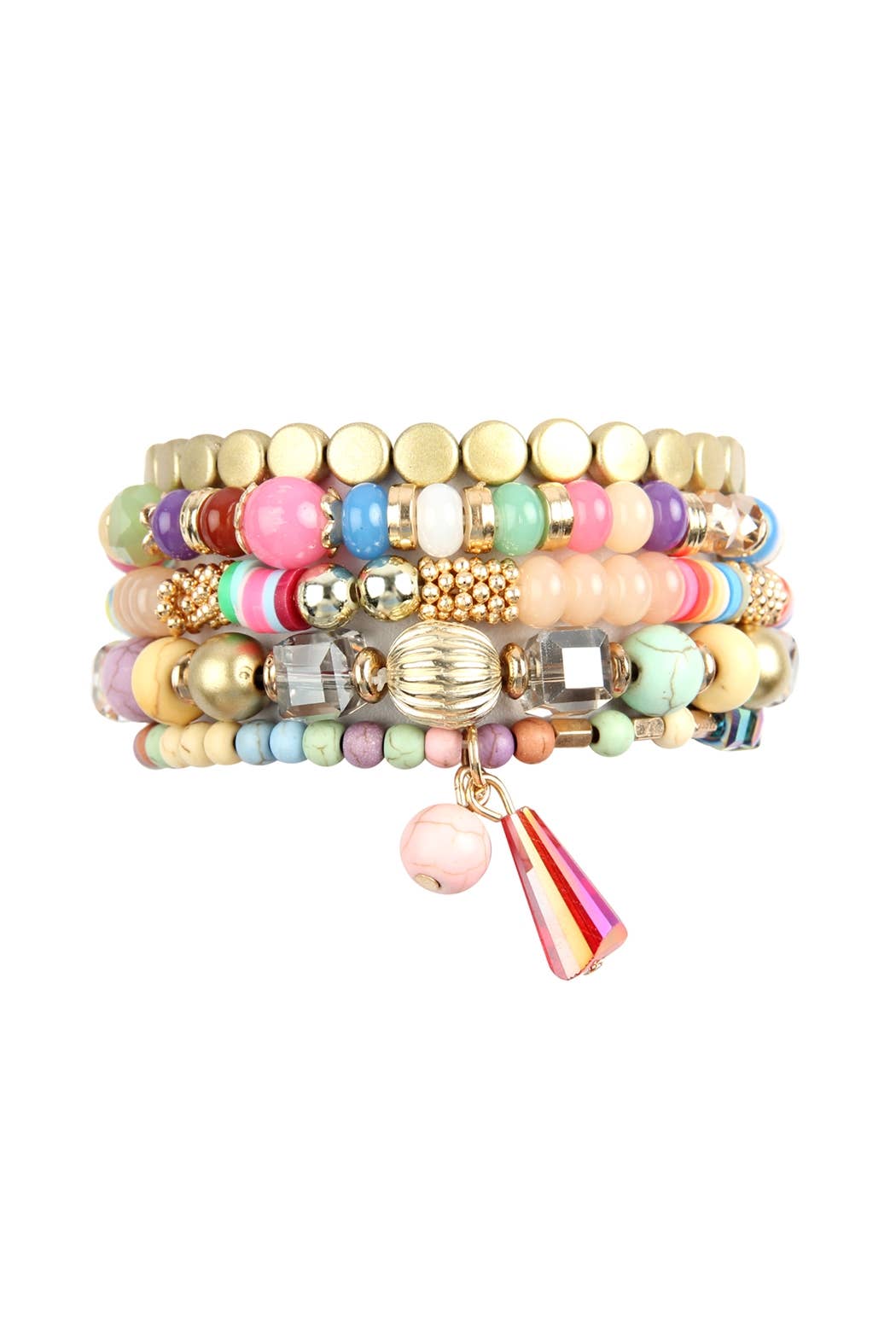 MULTIBEADS STRETCH BRACELET: NAVY / ONE