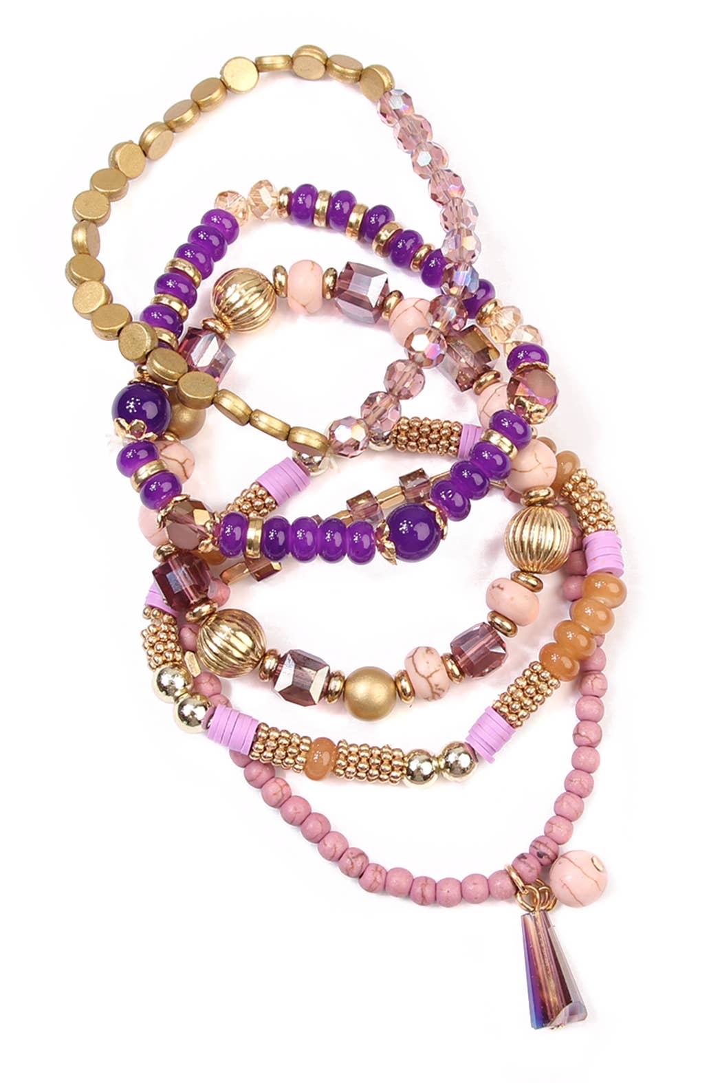 MULTIBEADS STRETCH BRACELET: NAVY / ONE