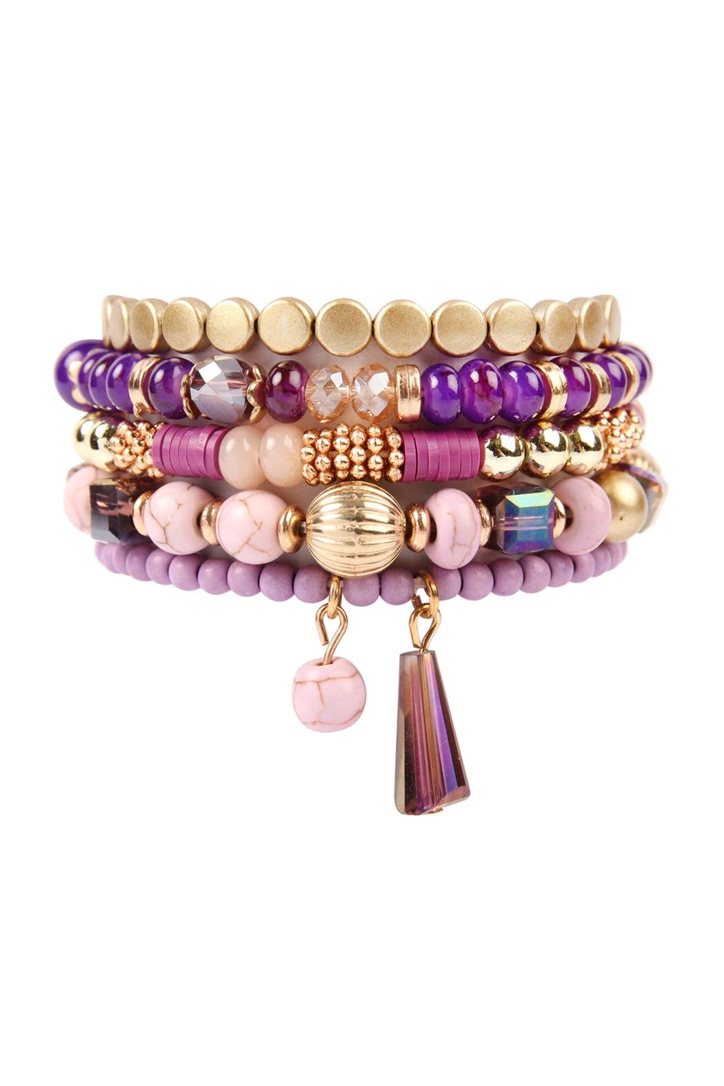 MULTIBEADS STRETCH BRACELET: NAVY / ONE