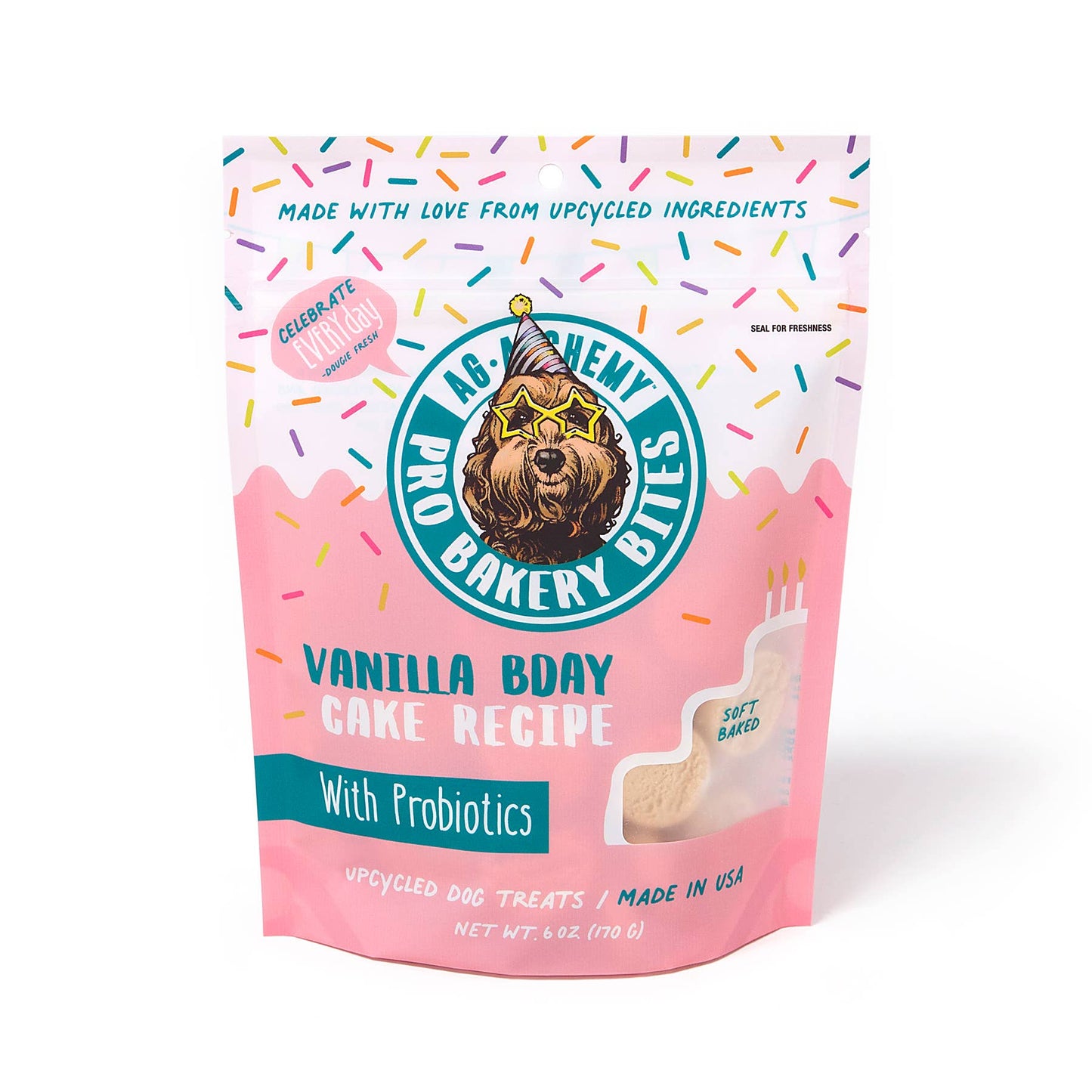 Vanilla Bday Cake Dog Treats 6oz