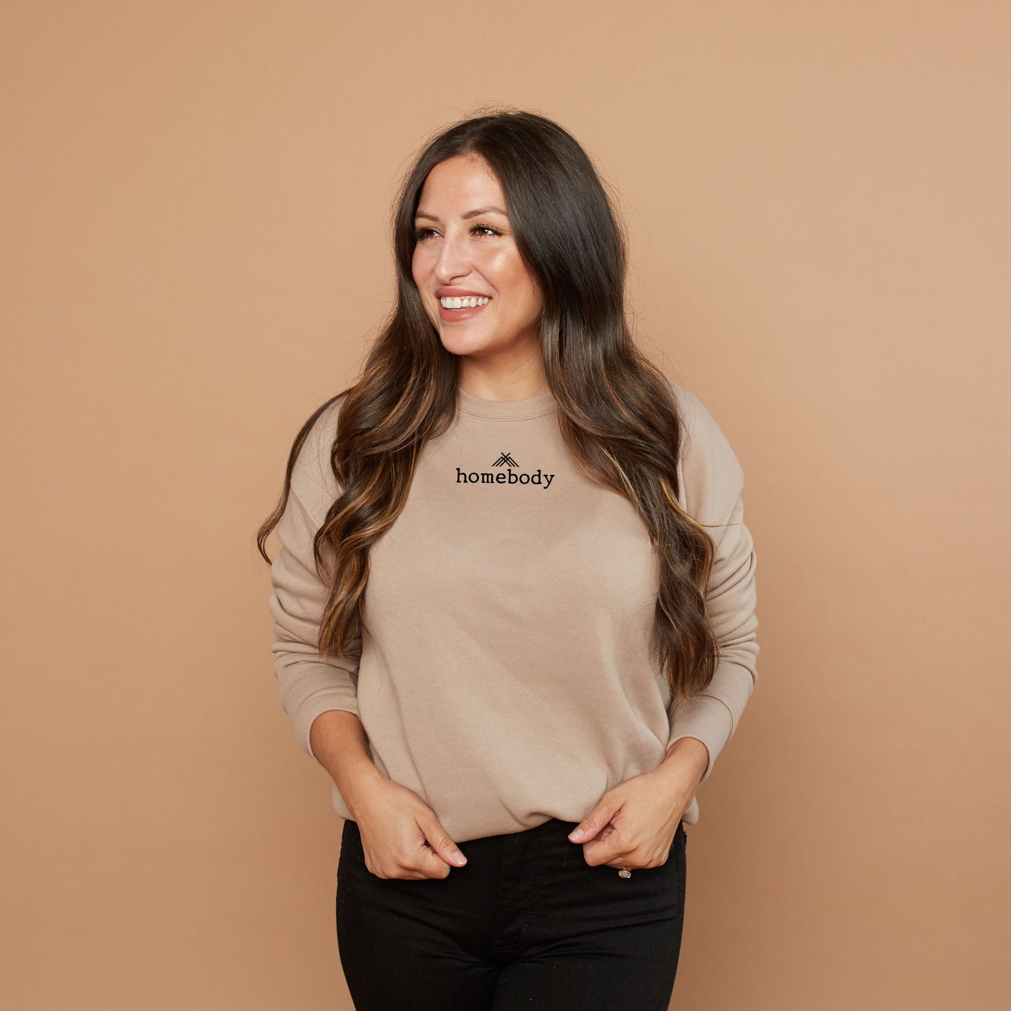 Homebody - Tan Ultra Soft Fleece Crewneck