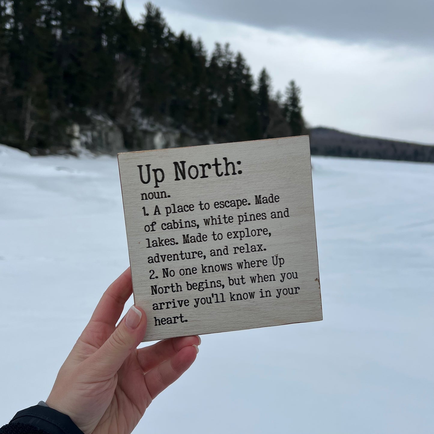 Up North Definition Square Block Sign