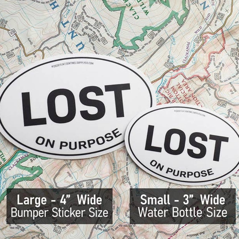 LG Bumper Sticker, Lost on Purpose Oval