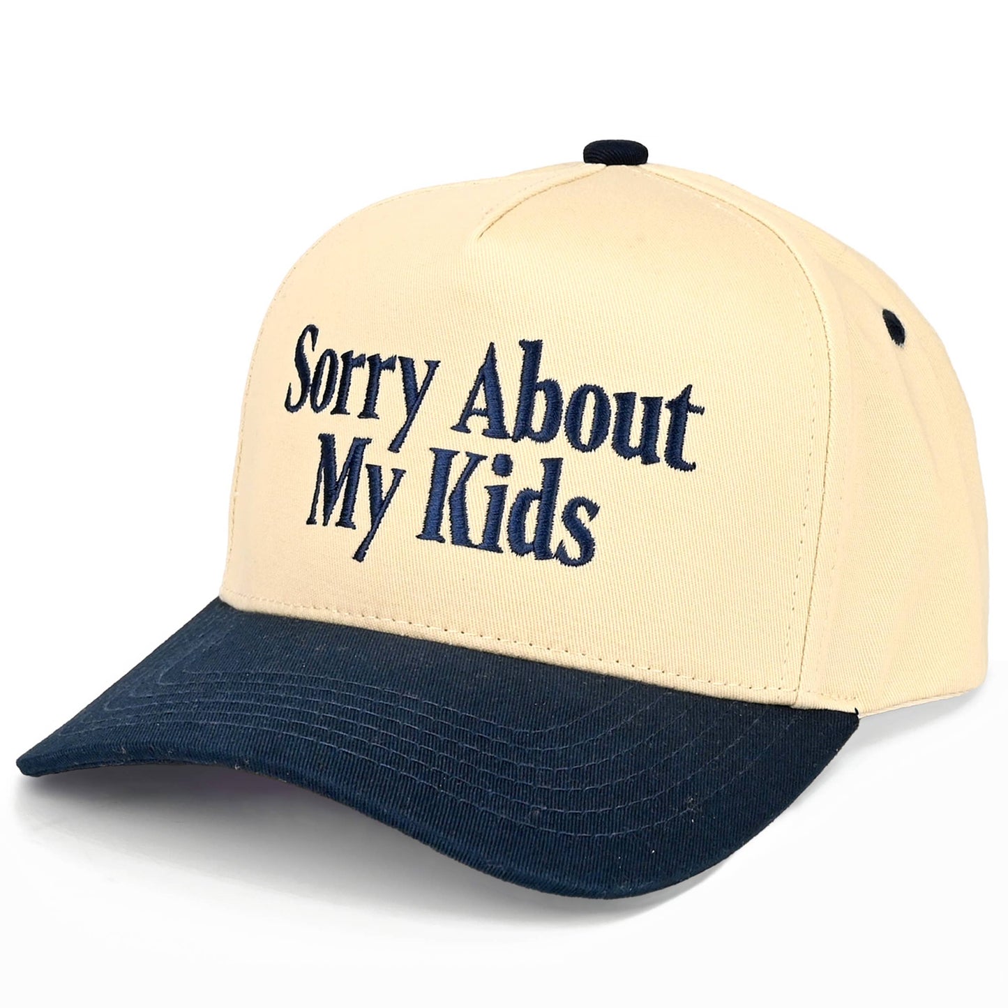 SORRY ABOUT MY KIDS Letter Two Tone Trucker Hat