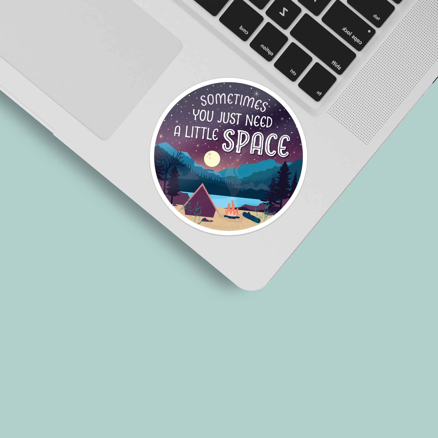 Just Need A Little Space Camping Sticker - Lake Decal