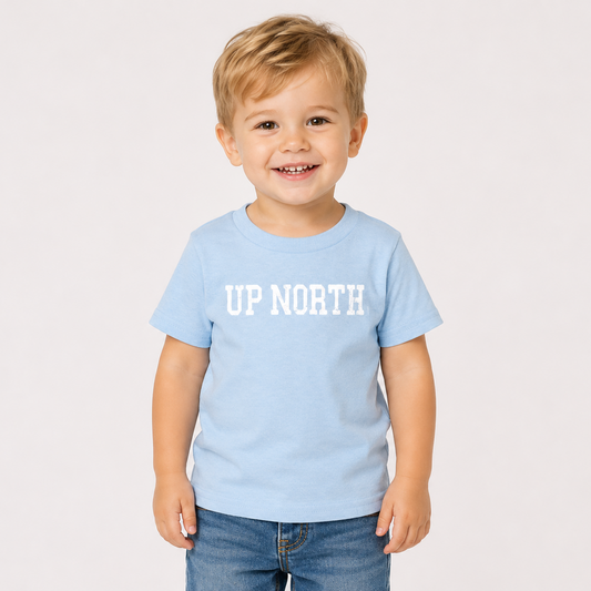 Up North Type - Toddler Tee - Light Blue
