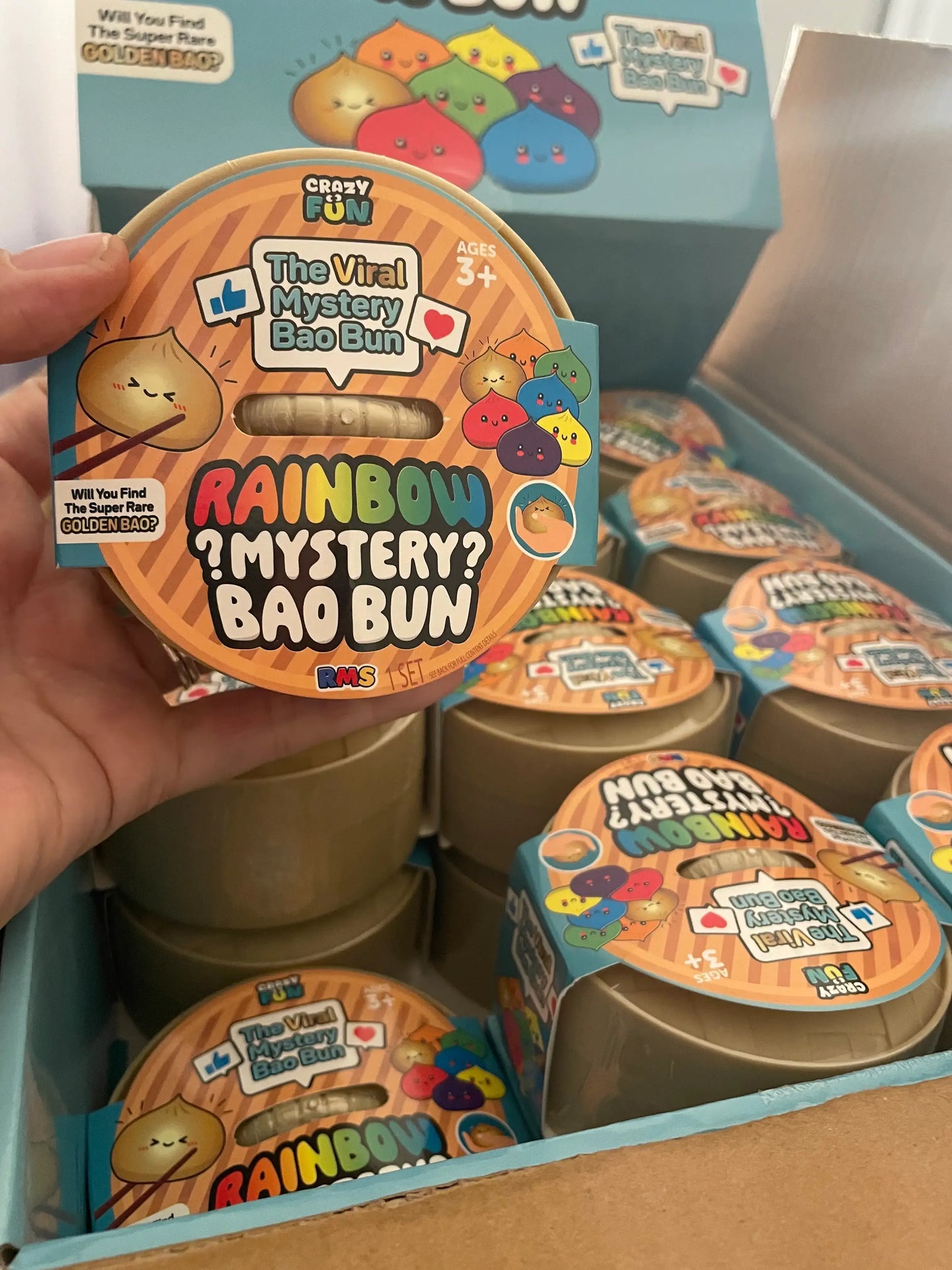 RMS® Crazy Fun™ Mystery Bao Bun – Rare Rainbow Squishy