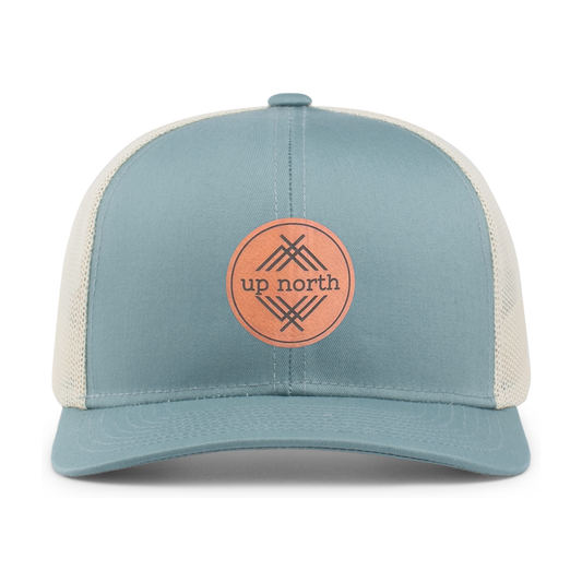 Up North Mesh Back Trucker Hat - Smoky Blue/Beige