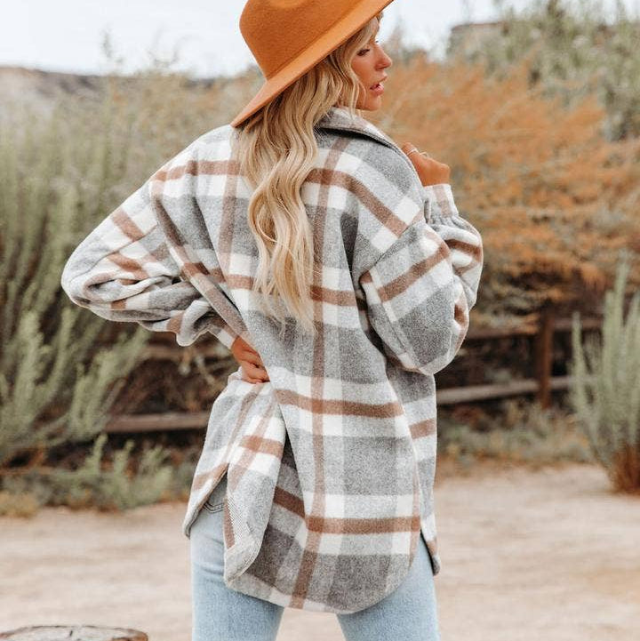 Embroidered Flannel Shacket