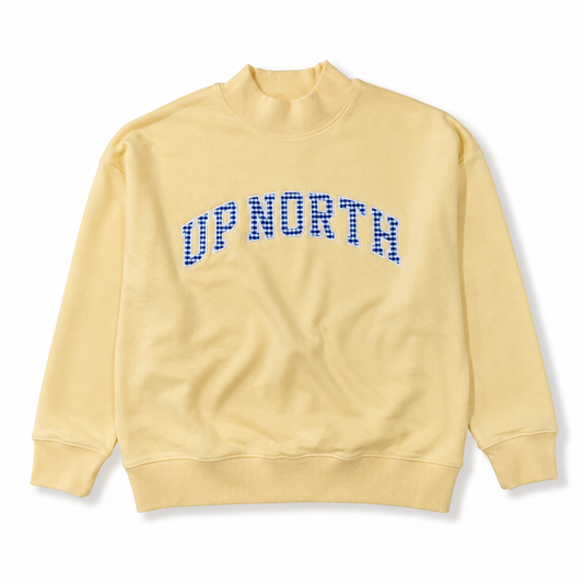 Up North Mock Neck Crew - Butter Yellow
