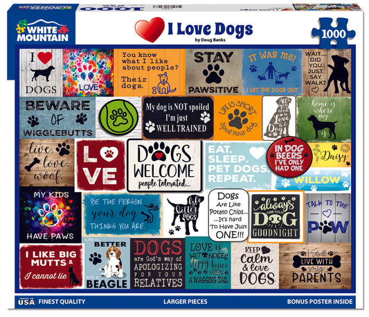 I Love Dogs | 1000 Piece Puzzle