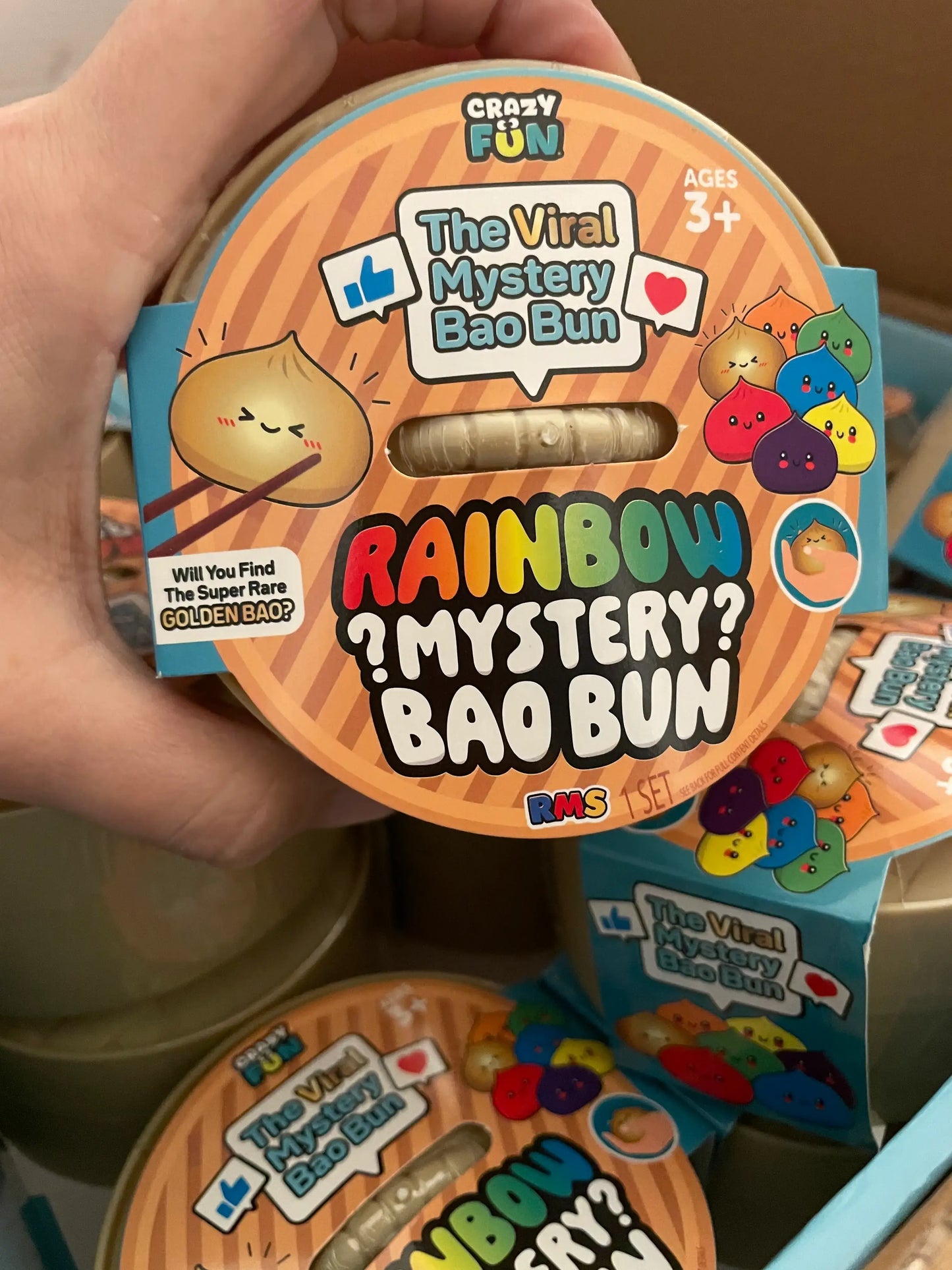 RMS® Crazy Fun™ Mystery Bao Bun – Rare Rainbow Squishy