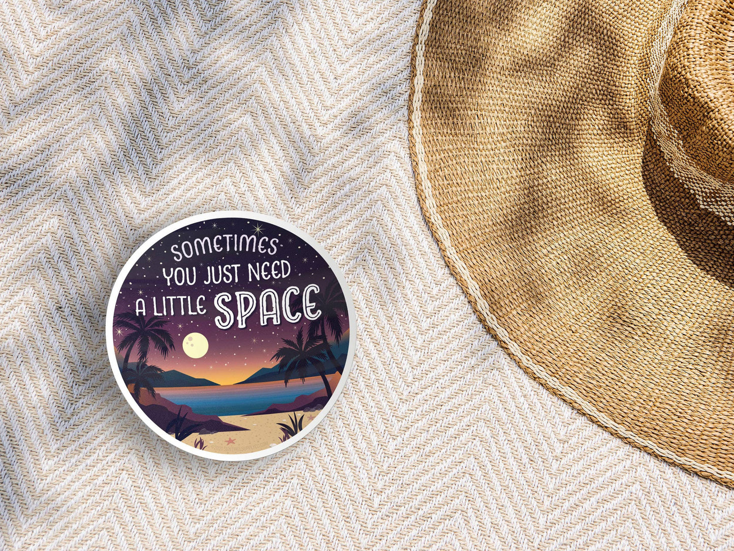 Just Need A Little Space Camping Sticker - Lake Decal