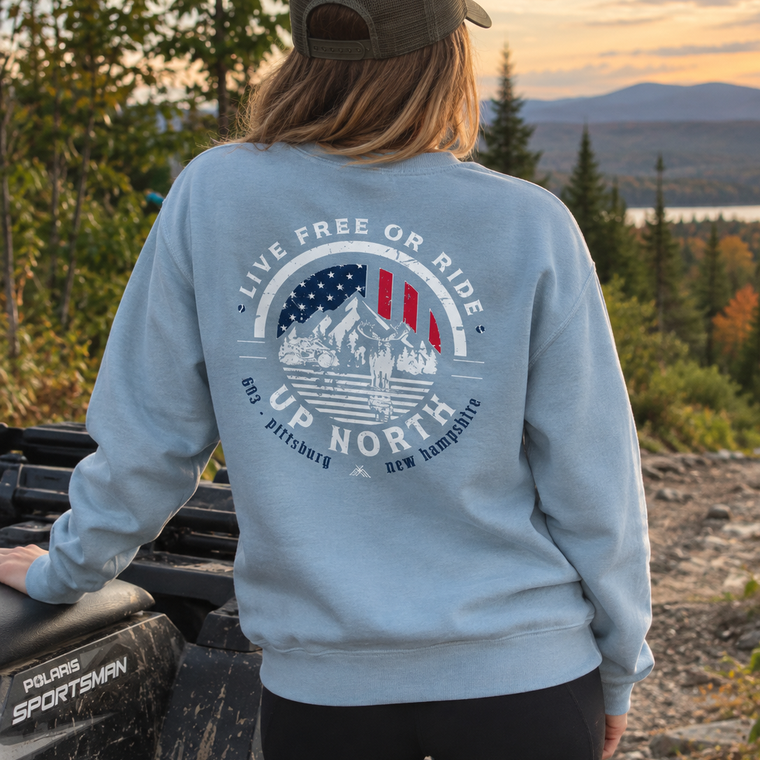 Live Free or RIDE - ATV Crew - Slate Blue