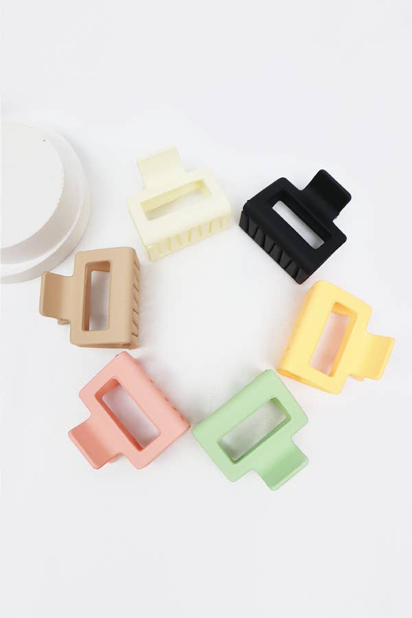 Small Matte Hair Claw Clip - 2 Pack