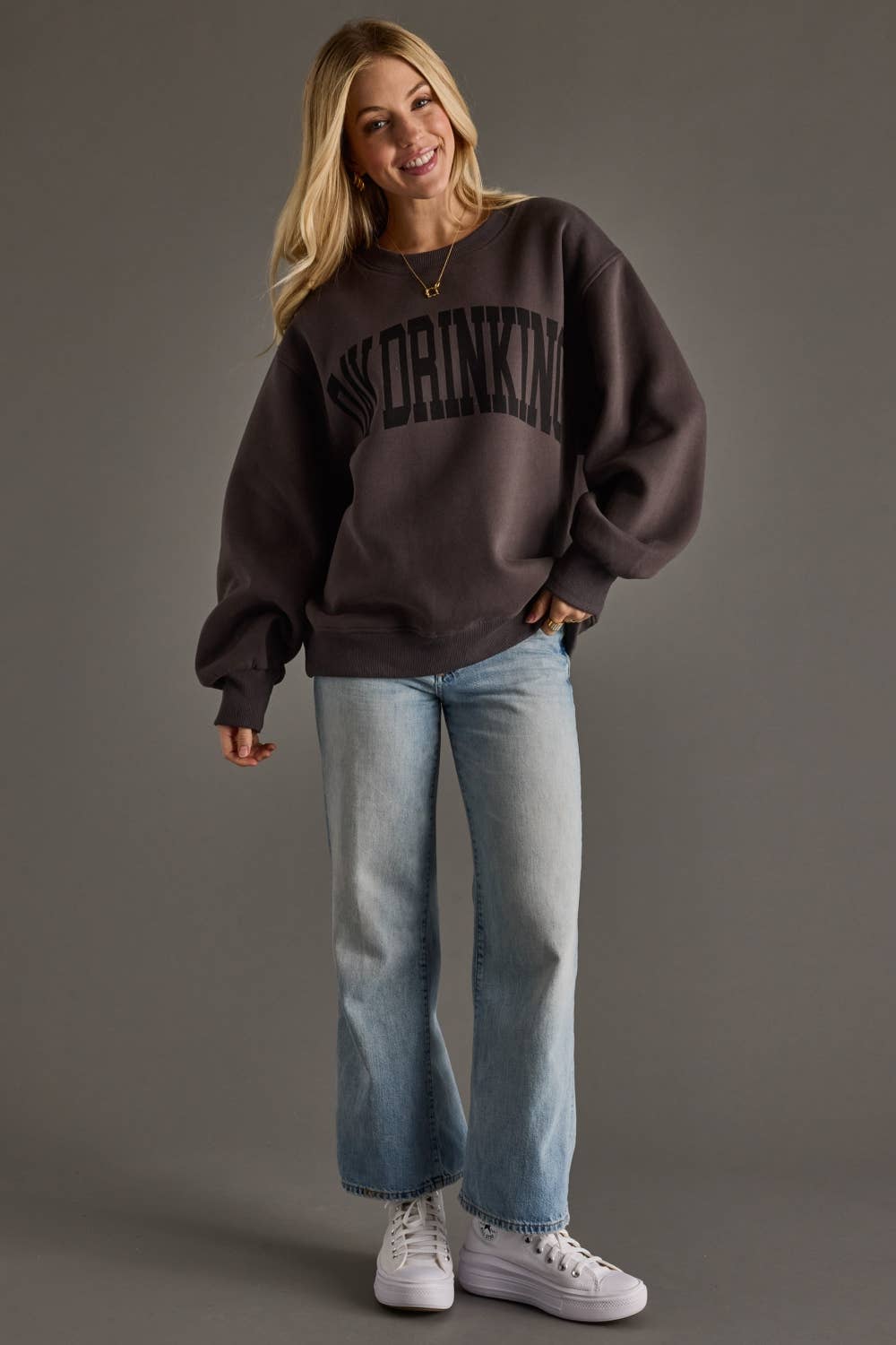 Charcoal & Black Day Drinking Sweatshirt