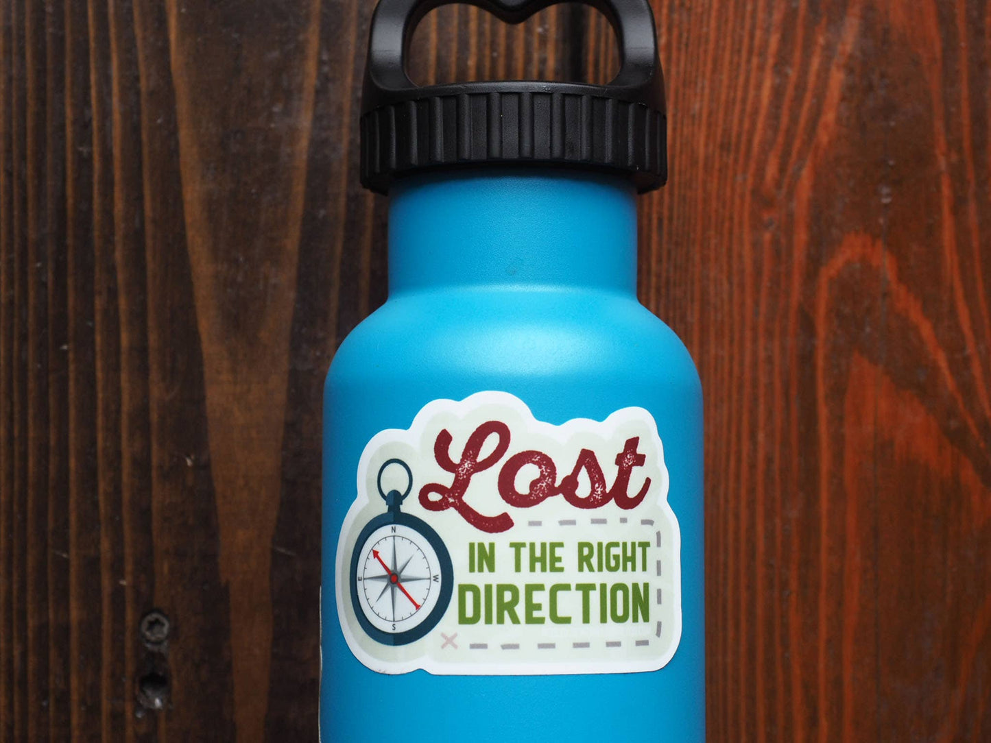 Lost in the Right Direction Road Map Sticker