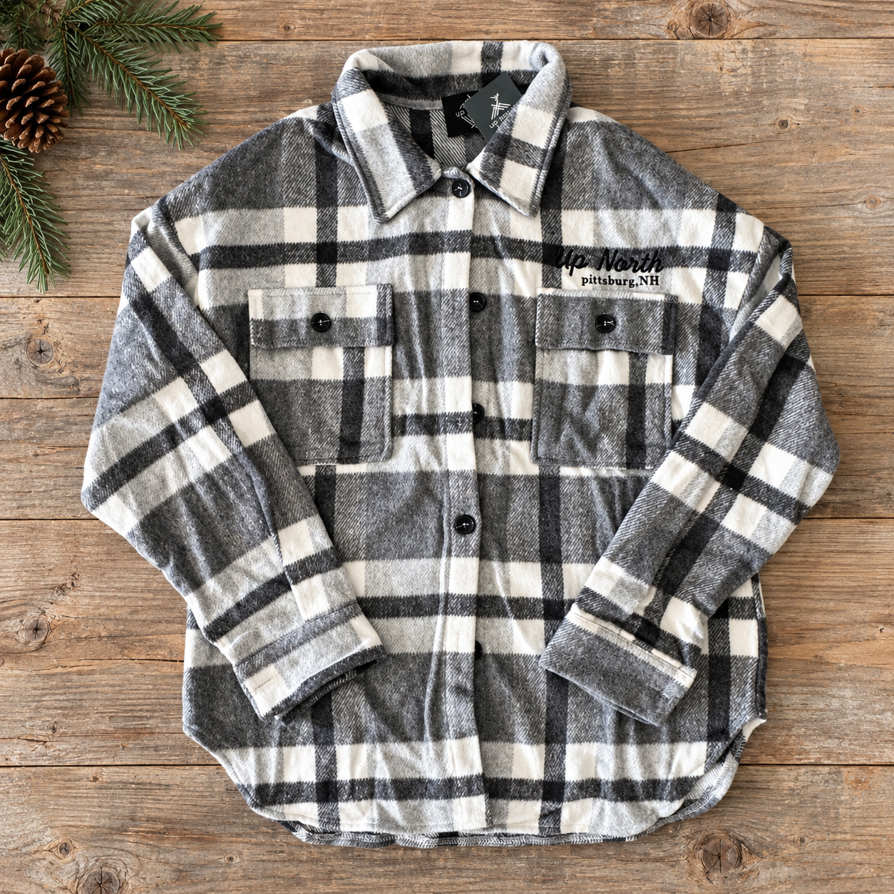 Embroidered Flannel Shacket