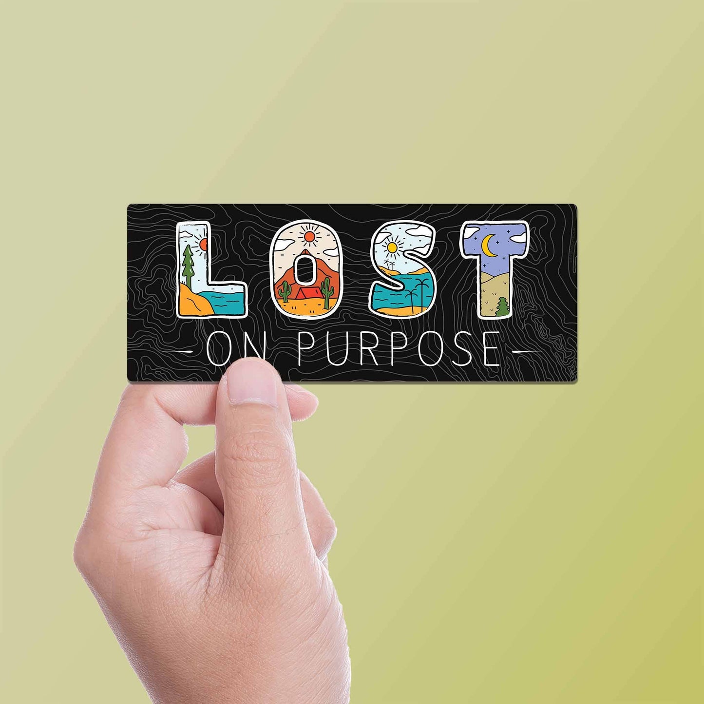 Lost on Purpose Nature Landscape Sticker