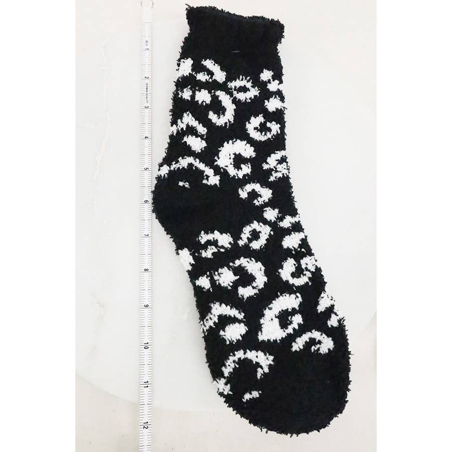 Plush Leopard Socks