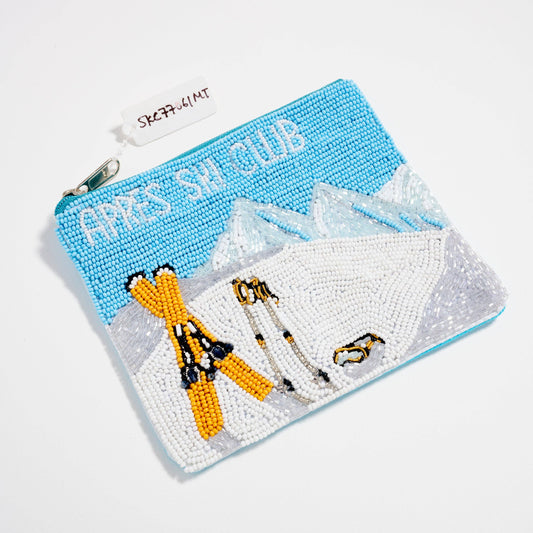 Apres Ski Club Beaded Zip Pouch