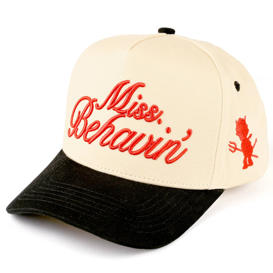 MISS BEHAVIN - Embroidered Trucker Cap