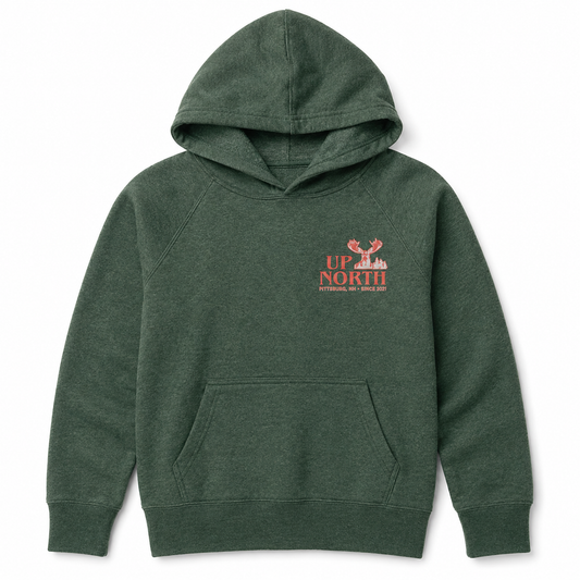 YOUTH Up North Moose Hoodie - Green