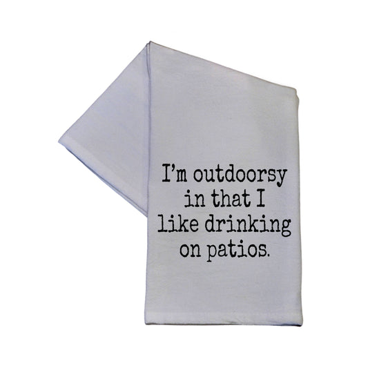 I'm Outdoorsy I Like Drinking - Hand Towel
