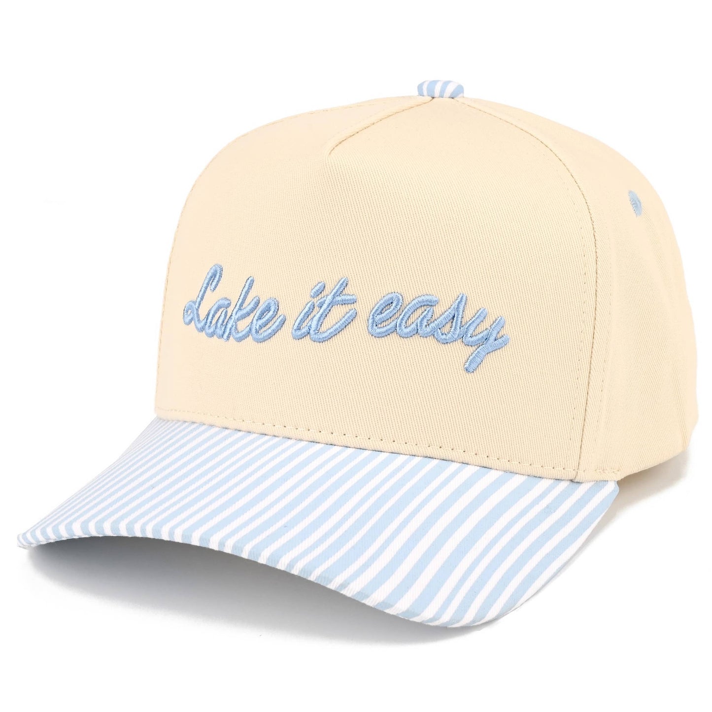 LAKE IT EASY - Embroidered Two Tone Trucker Hat