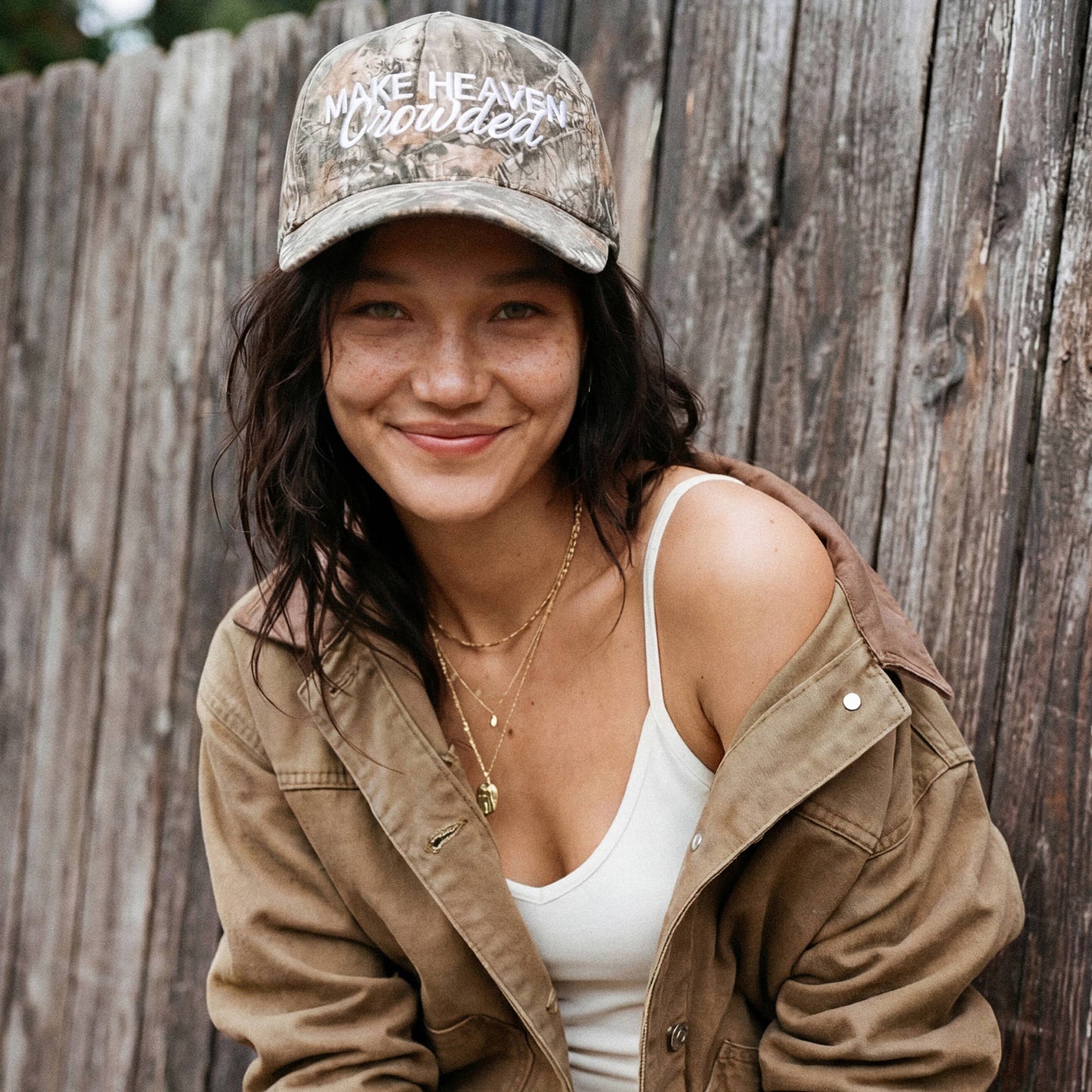 MAKE HEAVEN CROWDED - Embroidered Trucker Hat