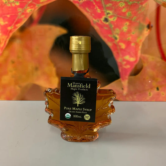 Maple Leaf Bottle Organic Pure Vermont Maple Syrup