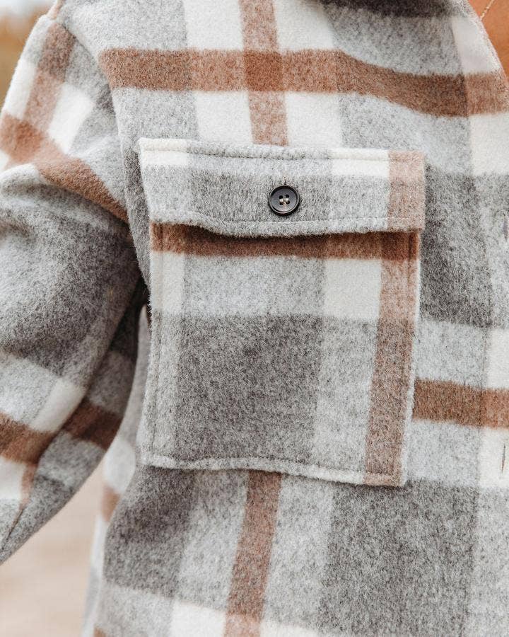 Embroidered Flannel Shacket