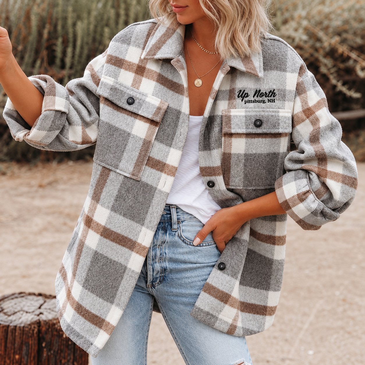 Embroidered Flannel Shacket