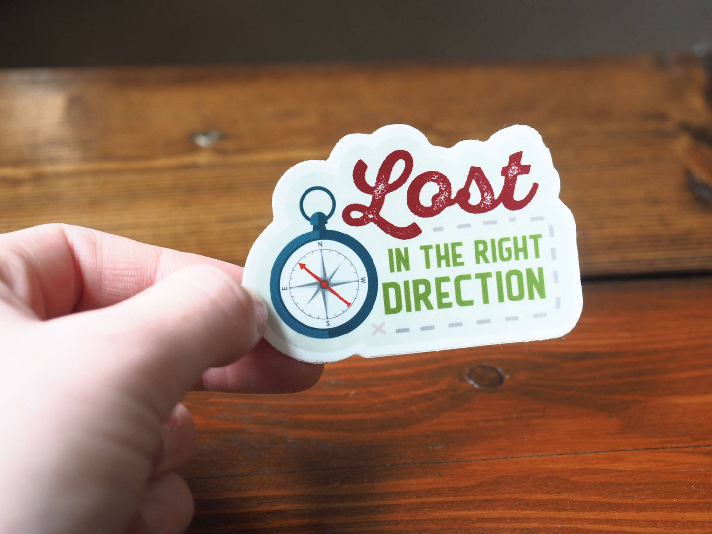 Lost in the Right Direction Road Map Sticker