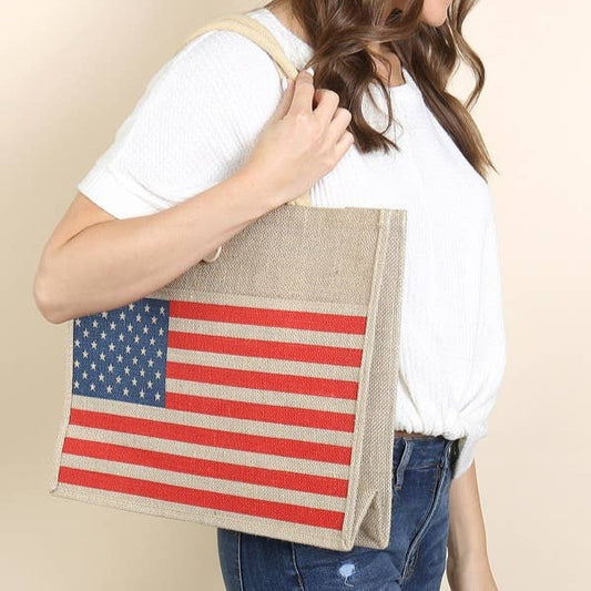 AMERICAN PRINT WOMENS FASHION TOTE BAG