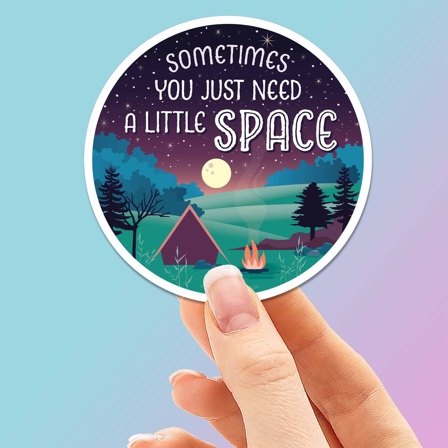 Just Need A Little Space Camping Sticker - Lake Decal
