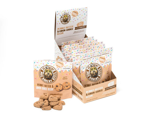 Peanut Butter & Carob Dog Cookie 2oz Pack