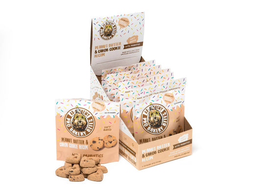 Peanut Butter & Carob Dog Cookie 2oz Pack